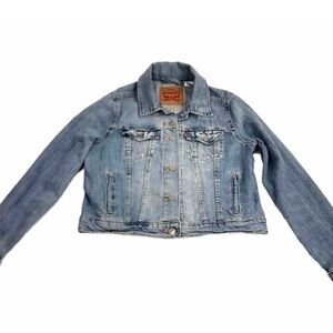 Levi's Denim Trucker Jacket Red Tab Vintage Blue Women's Size Medium Sri Lanka